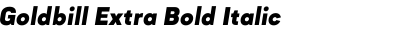 Goldbill Extra Bold Italic